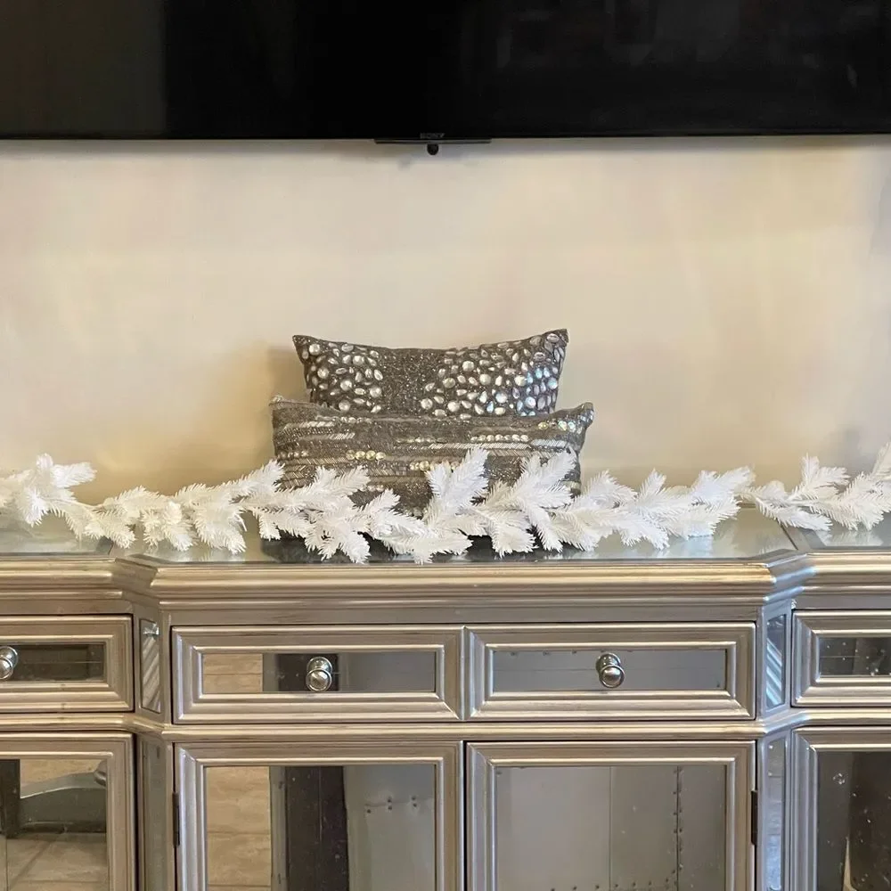 Garland White Pine Tree with Pinecones Garland!